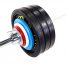 Painonnoston harjoitusssarja, kumilevyt bumper plates.